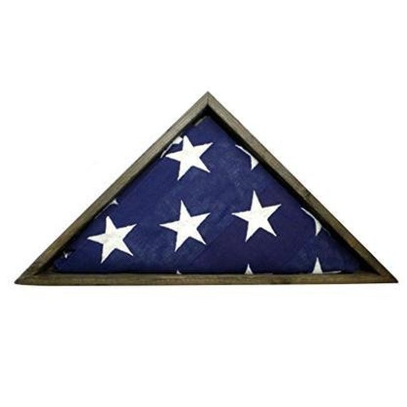 Rustic Weathered Grey Reclaimed Wood Triangle Wooden Display Flag Case Rustic Weathered Grey Reclaimed Wood Triangle Wooden Display Flag Case