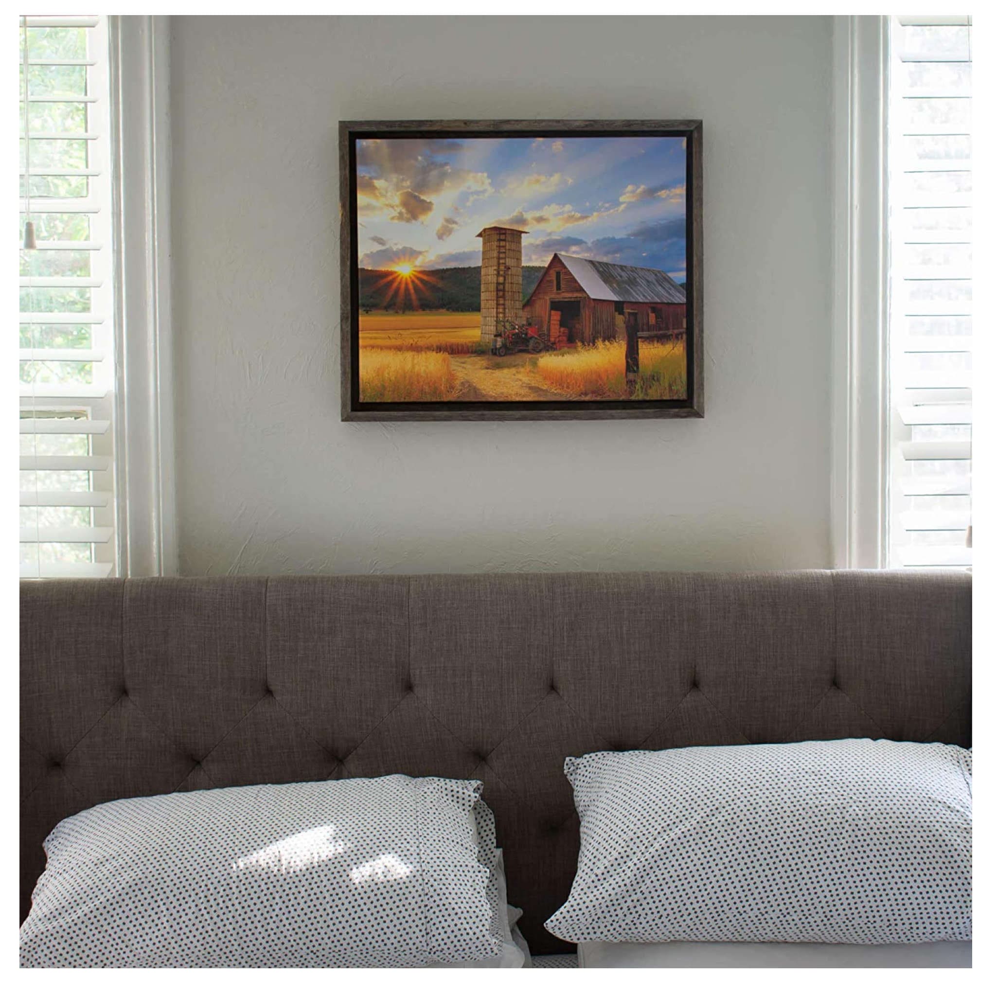 Barnwoodusa Rustic Barnwood Canvas Frame for Oil Paintings Etsy