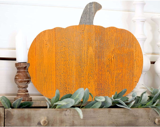Carved Wood Pumpkin Wall Decor: Rustic Farmhouse Fall Harvest - Etsy