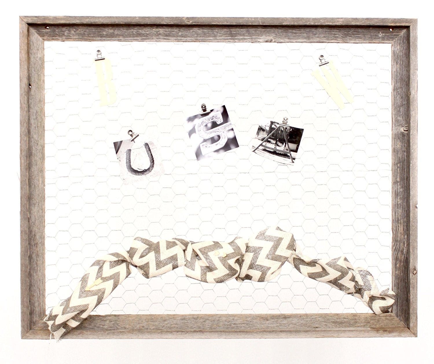 Reclaimed Wood Chicken Wire Frame No. 2