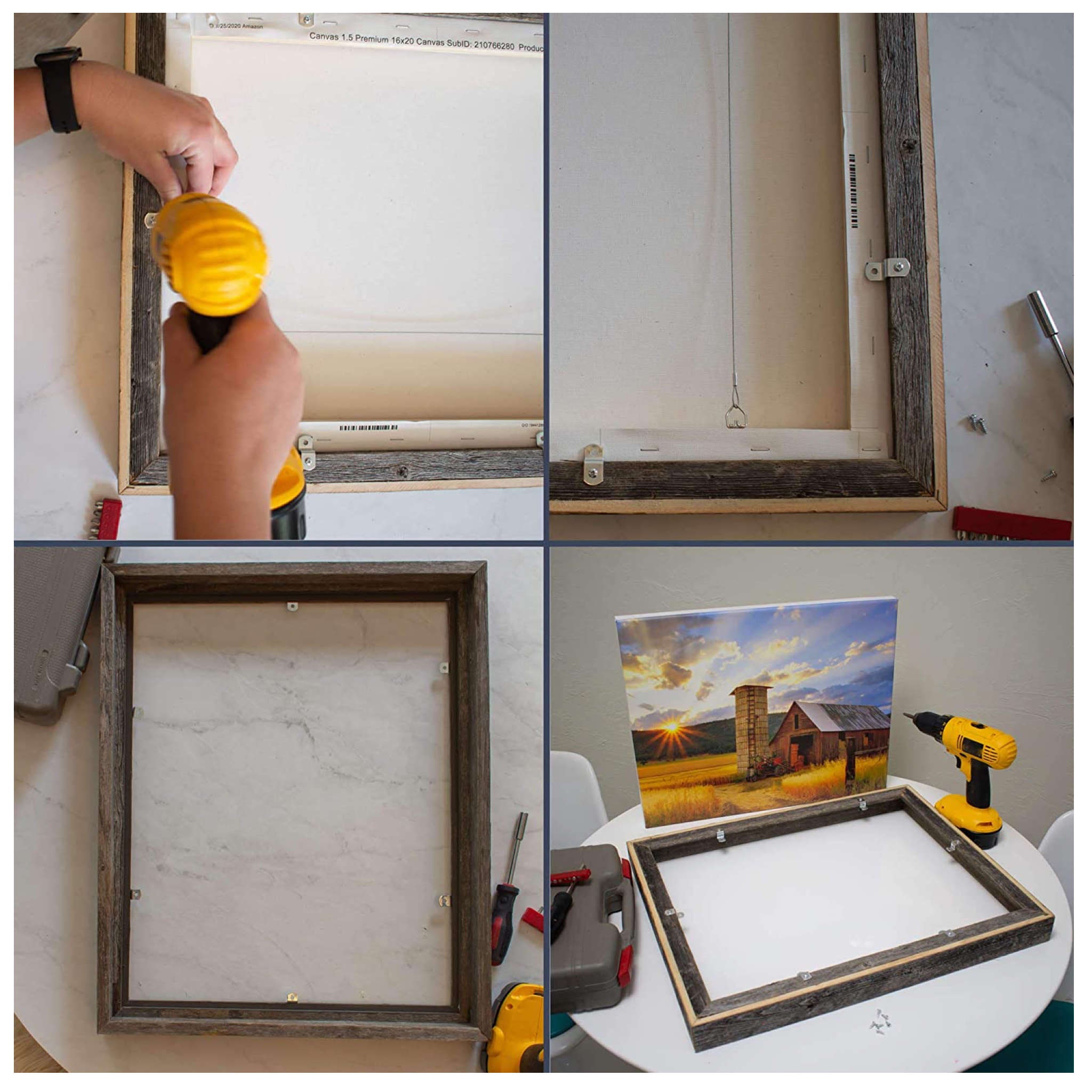 Barnwoodusa Rustic Barnwood Canvas Frame for Oil Paintings Etsy