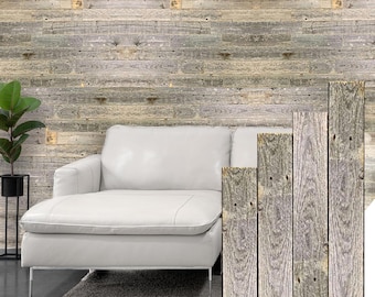 Reclaimed Wood Wall Planks for Nail Up Application | Real Wood Rustic Farmhouse Barnwood Board Panels | DIY Solution for Shiplap Style Wall