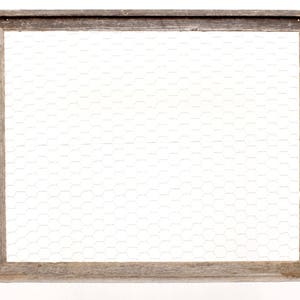 Chicken Wire Photo or Message Board, Large Reclaimed Wood Frame for Wedding, Baby Shower, Photo Display, Jewelry Holder by BarnwoodUSA