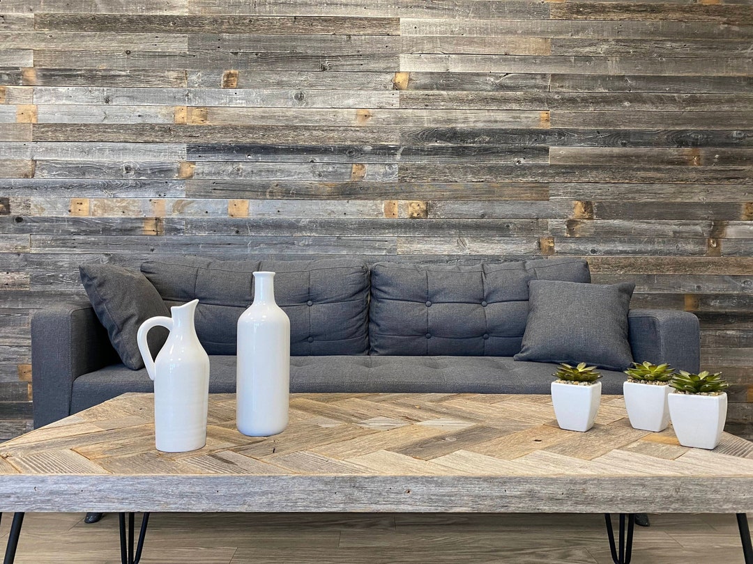Curated visual reference: Picture Idea: Wall Planks Real Reclaimed Wood For Nail Up Application