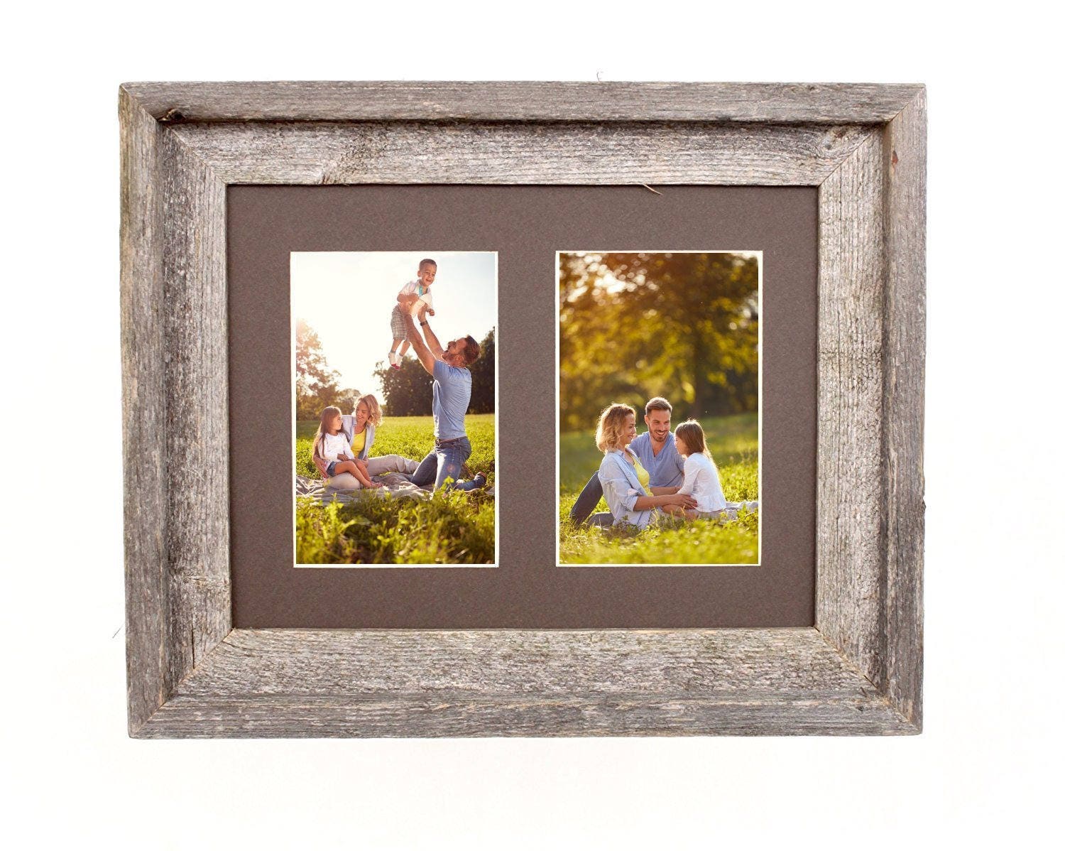 BarnwoodUSA 16x20 inch Signature Picture Frame for 11x14 inch Photos- 100% Reclaimed Wood, Black Mat