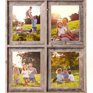 BarnwoodUSA Signature 4 Collage Photo Frame - 100% Genuine Reclaimed Wood