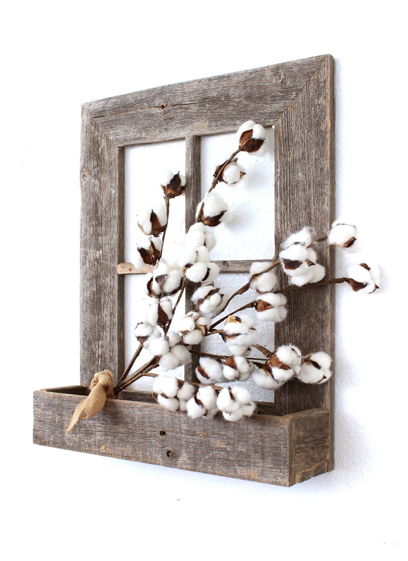 BarnwoodUSA Rustic Wooden Window Planter Box Weathered Gray Wood Planter Stand