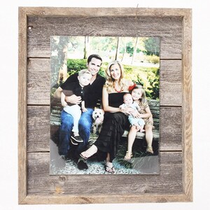 Unique Rustic Wood Picture Frame, Wood Picture Frame, Wood Photo Frame, Wooden Picture Frame, 5x7, 8x10, 8.5x11 Plank Picture Frame image 2