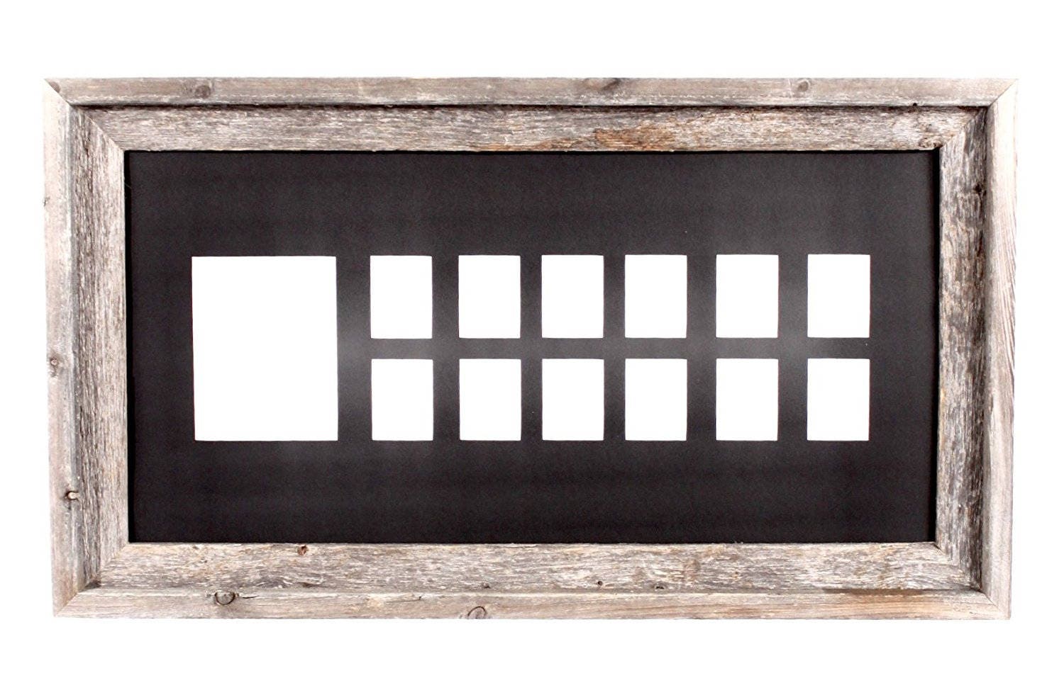 BARNWOODUSA | Farmhouse 10x20 Picture Frame | 1 1/2 inch Molding | 100%  Reclaimed Wood | Rustic | Smokey Black
