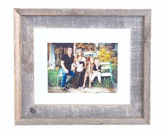 Reclaimed Wood Float Frame | Rustic Barnwood Picture Frame