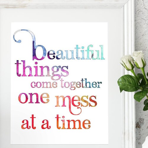 Gifts for Crafters, Craft Room Decor, Beautiful Things Wall Art Print Sign, Scrapbooking Quotes, Scrapbook Crafter Gift, Sewing Sign DIGITAL