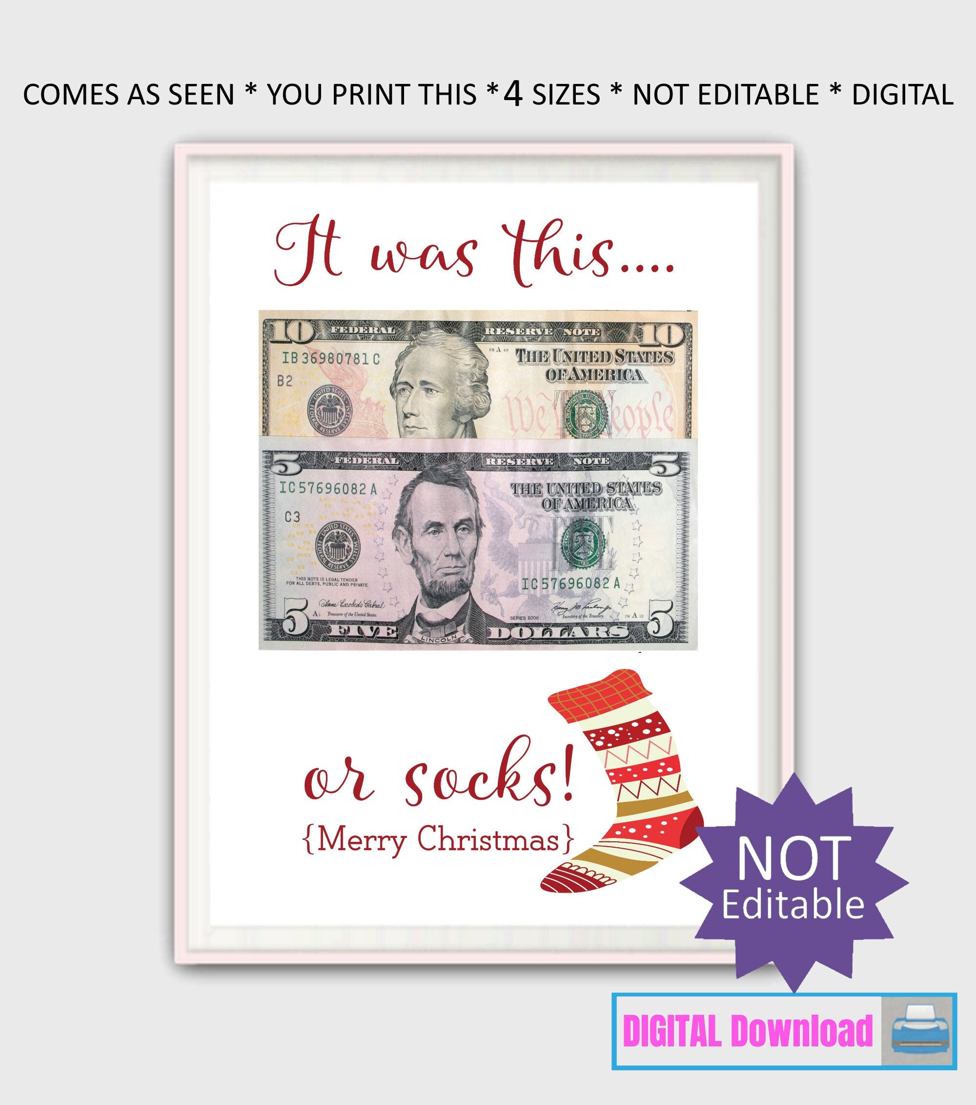 Christmas Money Gift Holder Christmas Gift Card Holder - Etsy