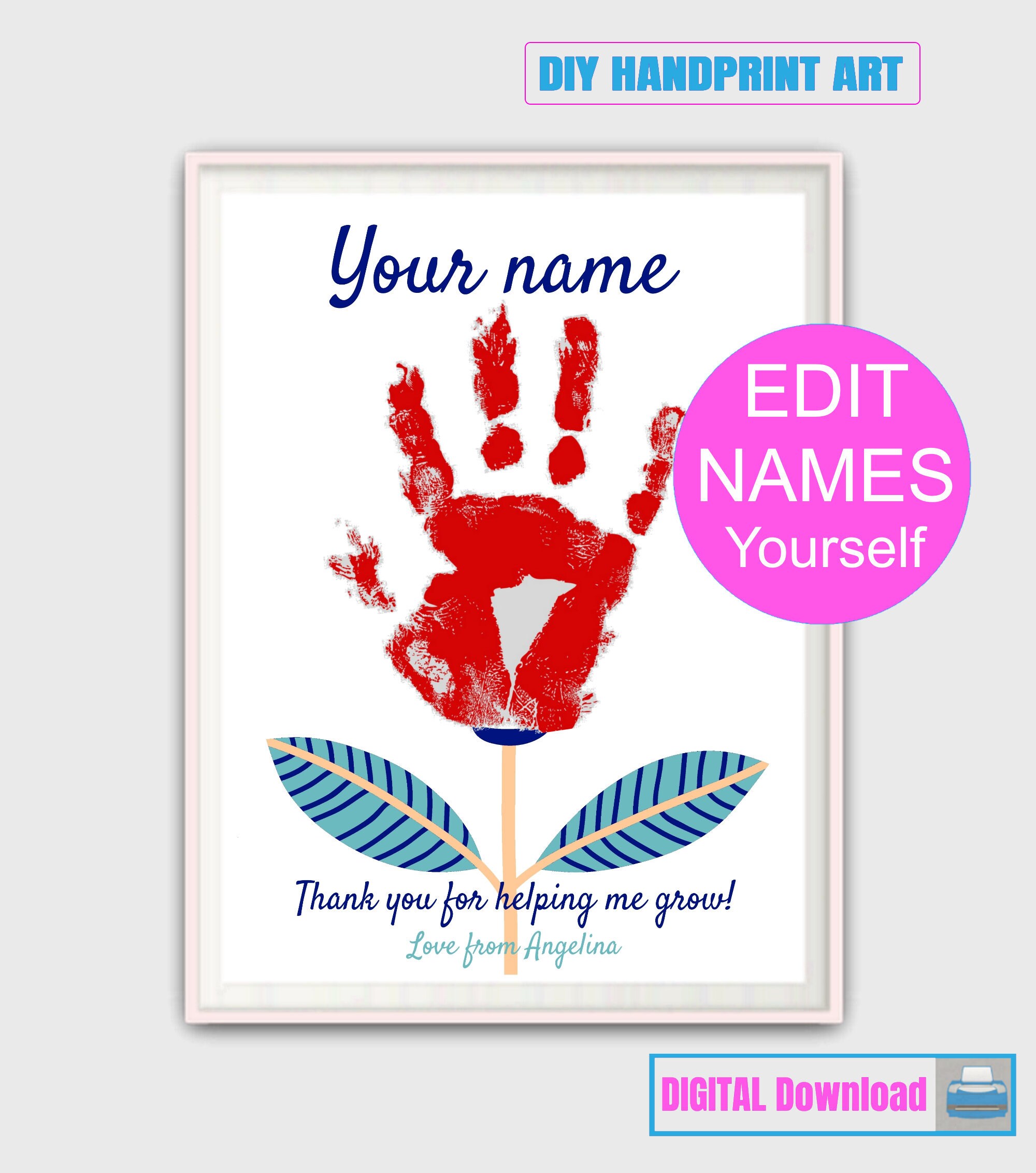 Personalized Teacher Appreciation Gift Teacher PRINTABLE - Etsy India