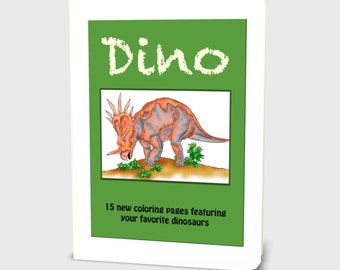 Dinosaur Coloring Ebook PDF - 15 Printable Dino Coloring Sheets