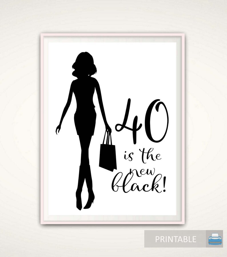 40th Birthday Print 40th Birthday PRINTABLE 40th Birthday | Etsy