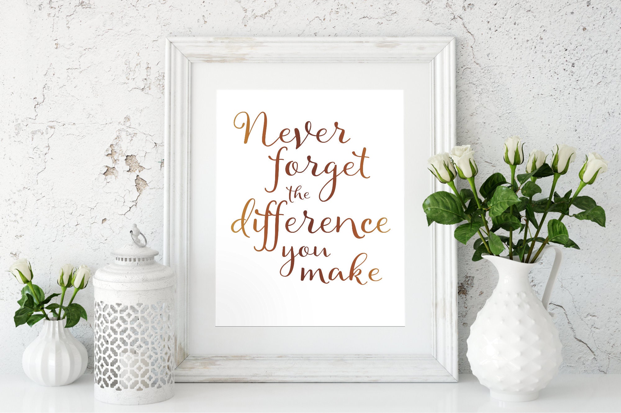 Never The Difference You Make Appreciation Gift Etsy