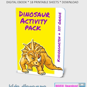Dinosaur Activity Ebook PDF Educational fun for Preschool, Kindergarten and Elementary image 1