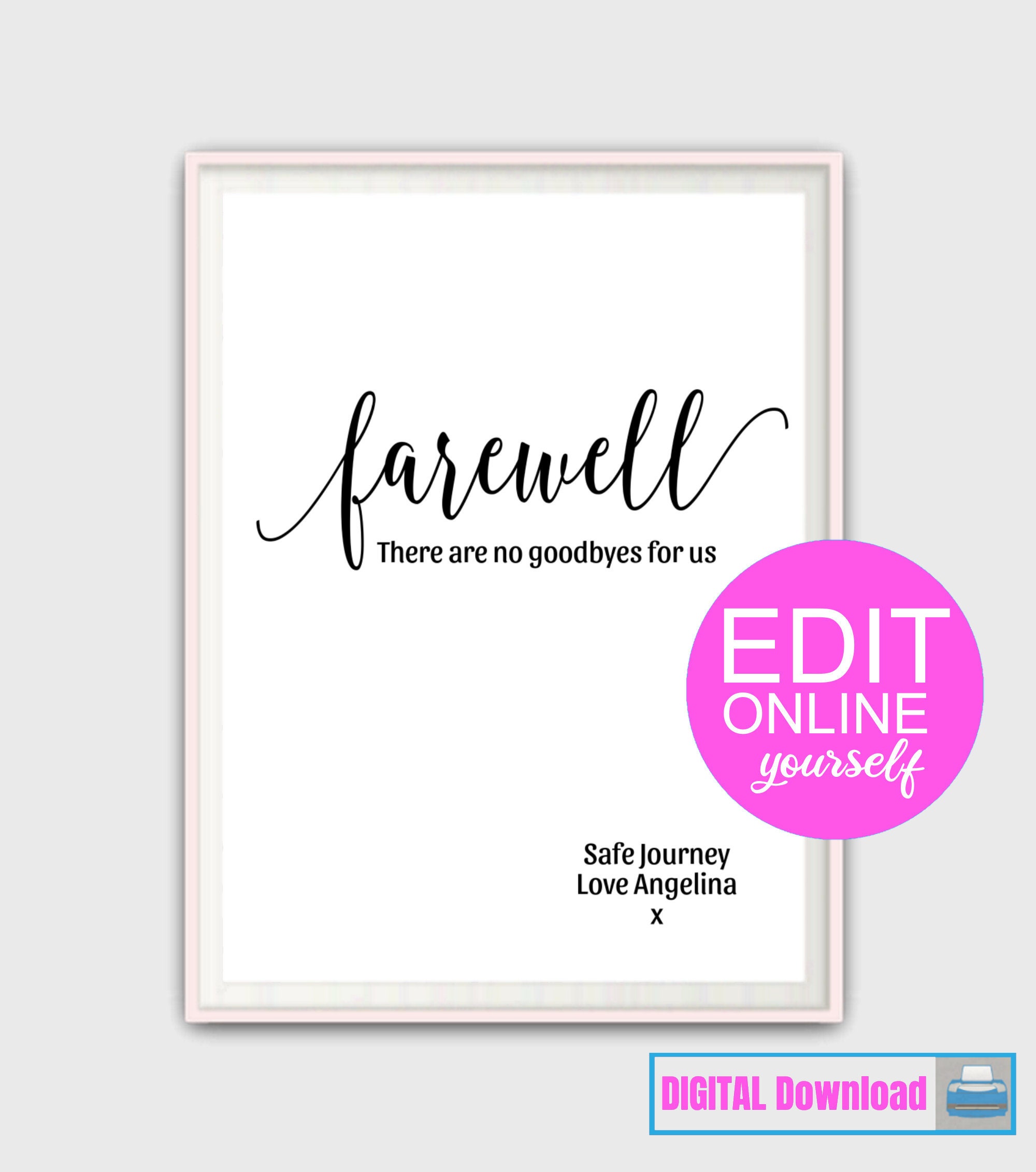 Farewell Poster Goodbye Gift Leaving Retirement Gift for - Etsy Norway