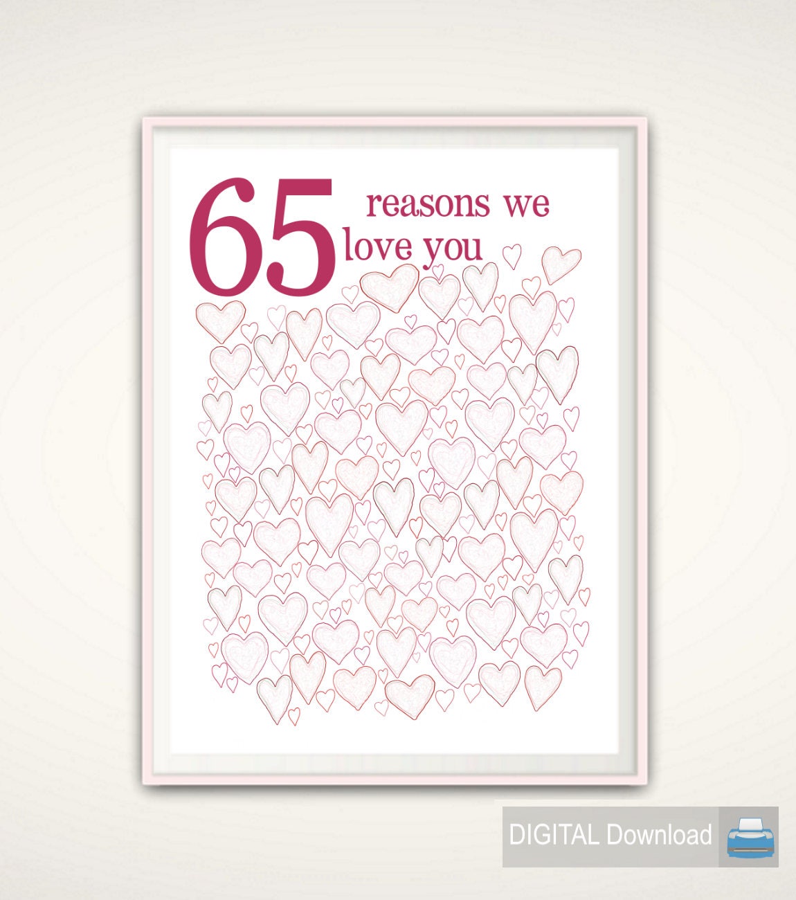 65th Birthday Gift for Women 65th Birthday PRINTABLES Mom - Etsy