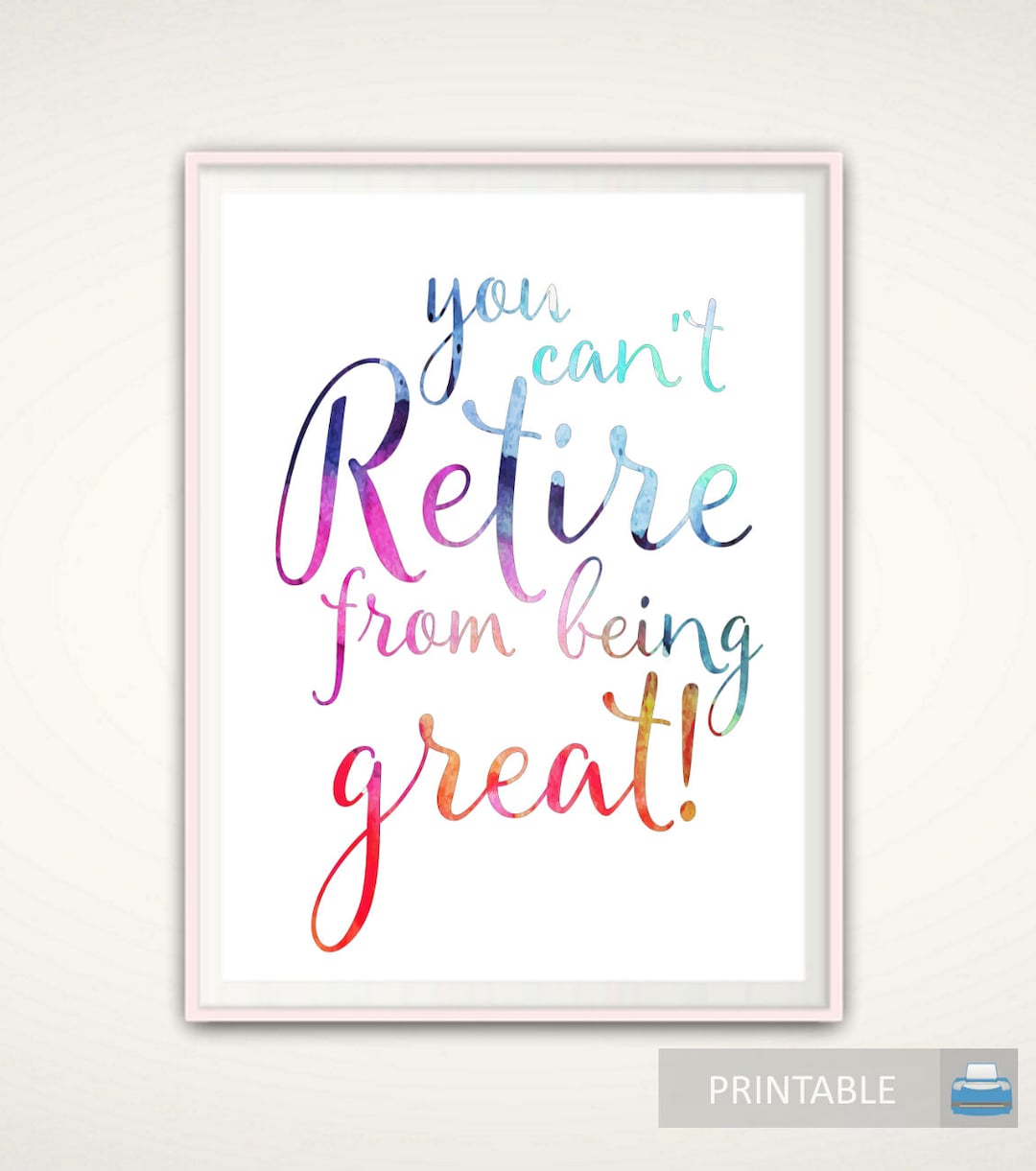 Retirement PRINTABLE- Retirement Gifts for Women, Retirement Print ...