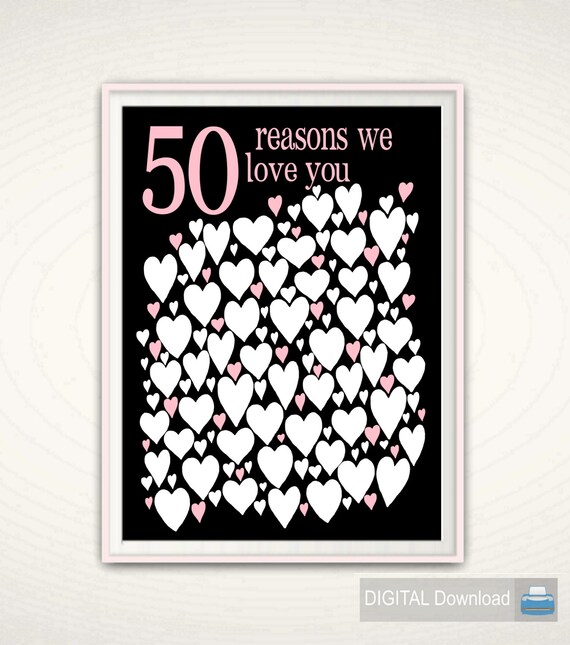 50th Birthday Gifts 50th Guest Book for Woman Sister Etsy