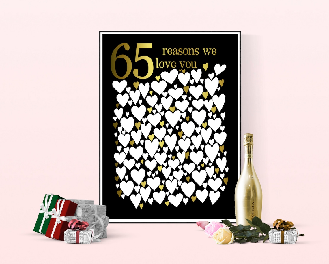 65th Birthday Gift for Men 65th Birthday PRINTABLES | Etsy