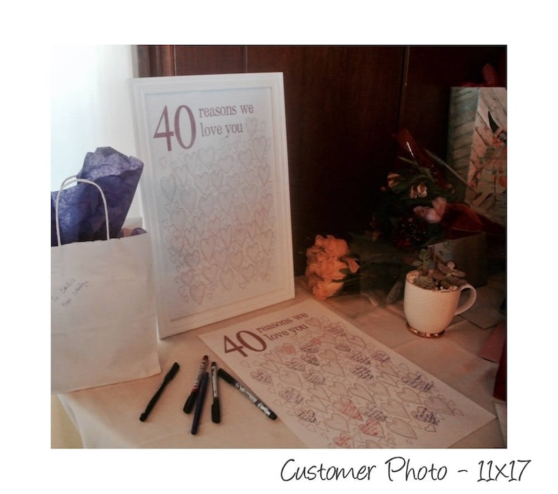 40th Birthday Gifts for Woman 40th Birthday Prints, For Sister, For Her, For Friend, PRINTABLES, Party Decorations, Guest Book, DOWNLOAD 画像 8