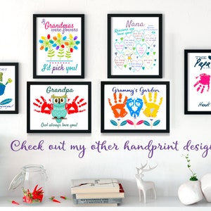 Handprint Art Gift for Mother, Gift from Kids, Gifts for Mom, Gift From Grandkids, Personalized, DIY, PRINTABLE, Mom Gifts, Christmas Gift image 8