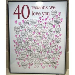 40th Birthday Gifts for Woman 40th Birthday Prints, For Sister, For Her, For Friend, PRINTABLES, Party Decorations, Guest Book, DOWNLOAD image 7