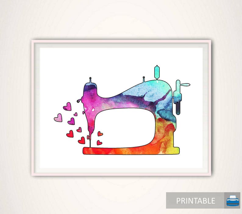 Sewing Room Decor Sewing Machine Art Craft Room Wall Decor Etsy Antique sewing machine wall art home decor vintage sewing