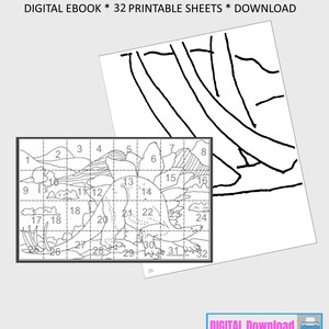 Giant Dinosaur Coloring Poster Ebook PDF Collaborative Classroom Art Activity image 2