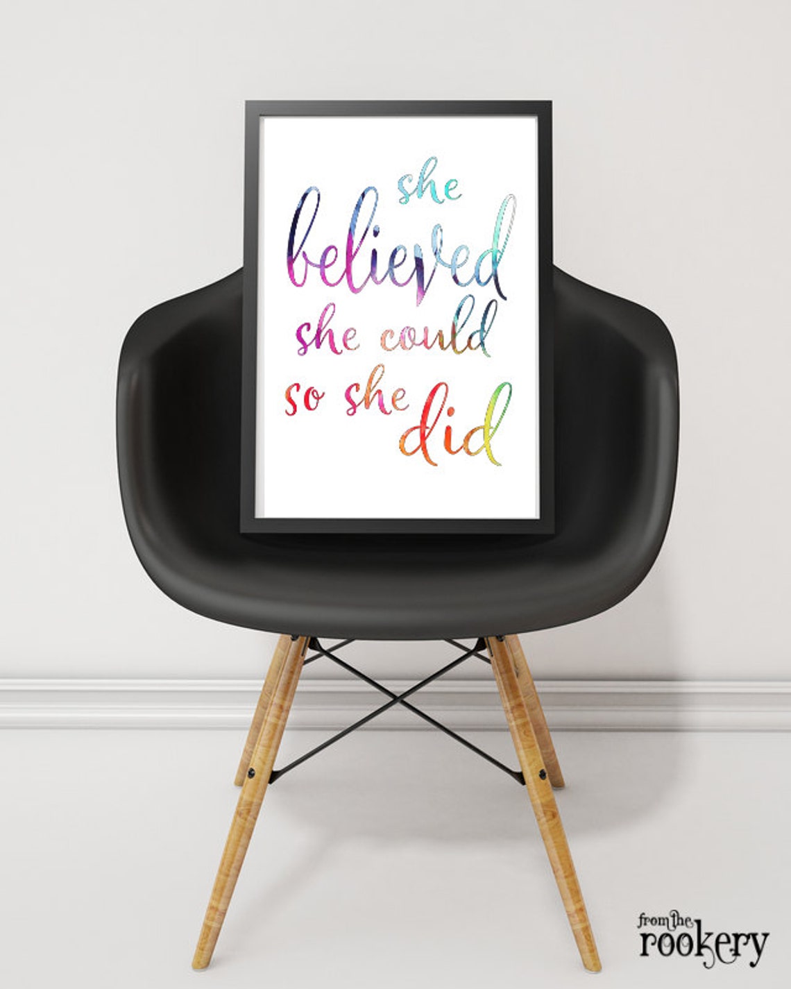 She Believed She Could so She Did Print PRINTABLE She - Etsy