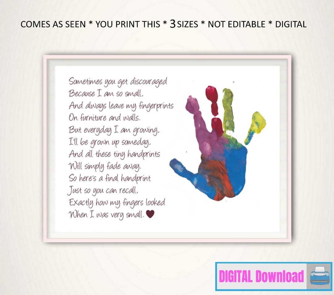 Handprint Art Gift for Mother Gift From Kids Gifts for - Etsy