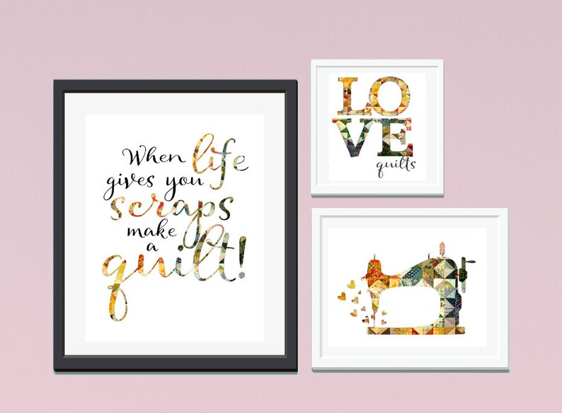 quilting quotes quilt room decor sewing signs when life etsy