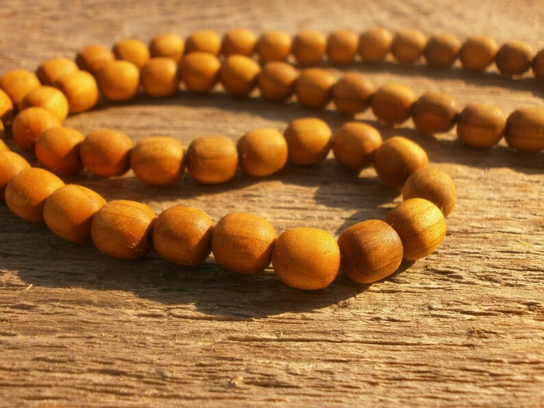 Wooden Double Twisted Bracelet,Mens Womans Kids Cherry-Tree Wood Beads Bracelet,8mm Natural Wood Beads