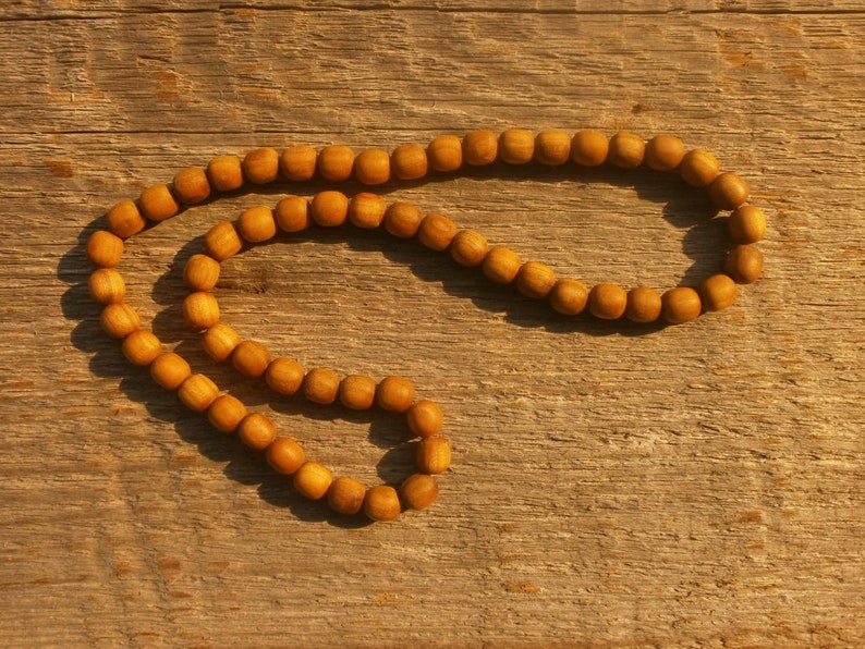 Wooden Double Twisted Bracelet,Mens Womans Kids Cherry-Tree Wood Beads Bracelet,8mm Natural Wood Beads