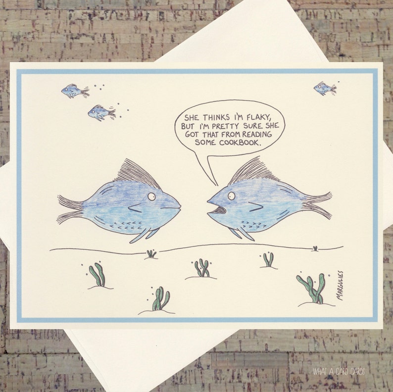 Humor Card Under The Sea Funny Relationship Card Quirky Card Cartoon Card Funny Greeting Card Funny Fish