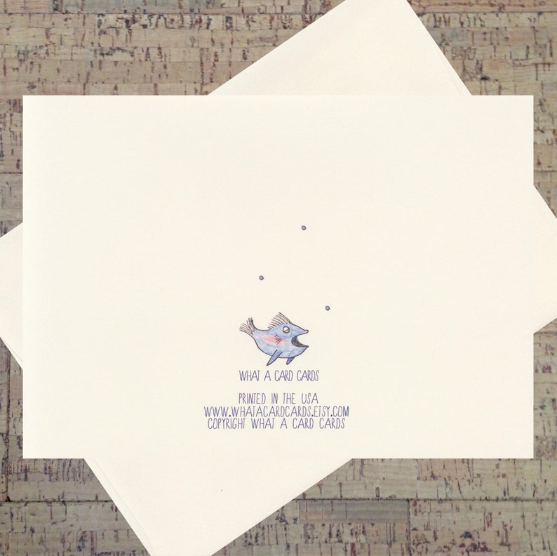 Humor Card Under The Sea Funny Relationship Card Quirky Card Cartoon Card Funny Greeting Card Funny Fish