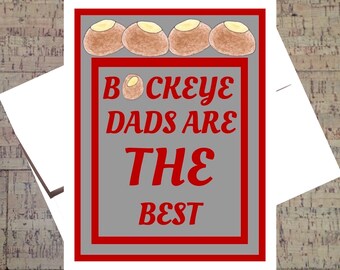 Fathers Day Card, Ohio State Card, Funny Card For Dad, Buckeye Card, Funny Dad Card, OSU Card, Funny Fathers Day Card, Scarlet And Gray