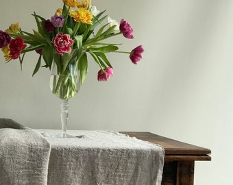 Rustic Linen Tablecloth, Thick large rectangle tablecloth, basket weave linen, square tablecloth, Brocante tablecloth, country, outdoor