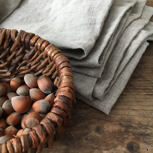 Set of four Durable Kitchen Towels, Thick Dish Towels, Rustic towels, linen towels, guest towels, natural towels, tea towels