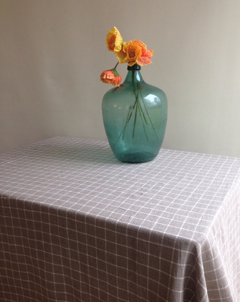 ABAKUHAUS Tovaglia Vintage Quadri A Scacchi - Rettangolare 140x200 Cm - Antimacchia Per Esterno/Interno