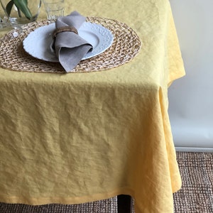 Linen tablecloth, Easter tablecloth, kitchen tablecloth, Custom tablecloth, Linen table cloth, tablecloths in many colors, Round tablecloth image 7