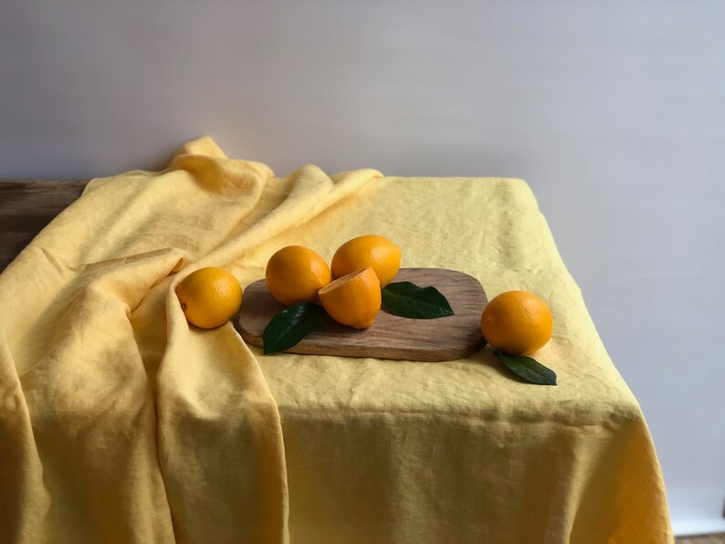 Linen tablecloth, Easter tablecloth, kitchen tablecloth, Custom tablecloth, Linen table cloth, tablecloths in many colors, Round tablecloth image 2