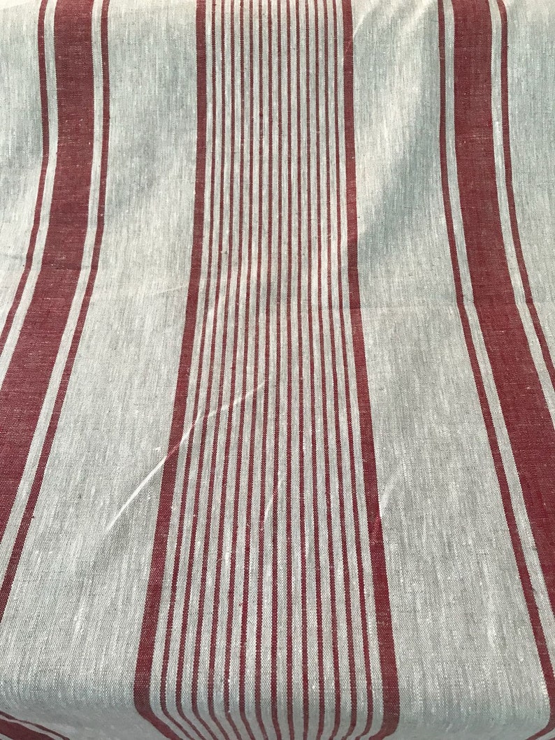 Linen tablecloth, French country rustic table cloth, square tablecloth, oval tablecloth, striped tablecloth, sack linen image 10