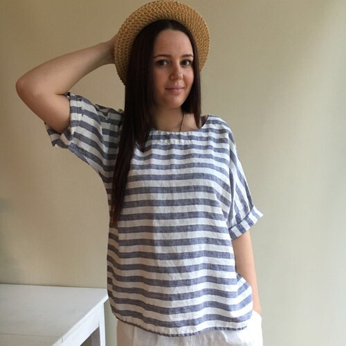 Linen Top Linen Shirt Women Shirt With 