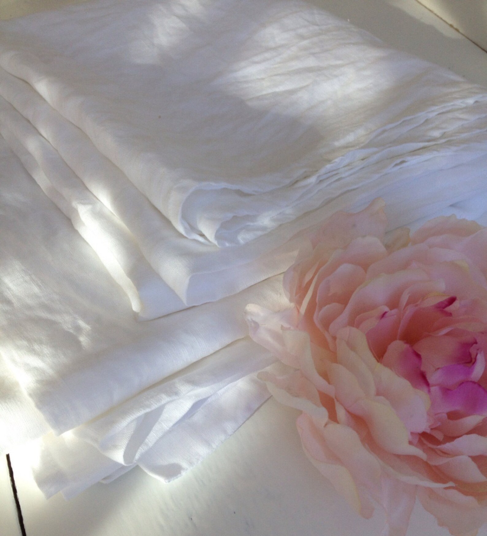 Linen Sheet Set White Linen Sheets Set from 100 pure linen Etsy