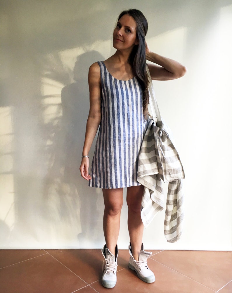 summer linen shirt dress