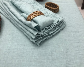 Dusty Mint Linen tablecloth, Linen table cloth, Rectangle Tablecloth, Square tablecloth Extra , Oval tablecloth