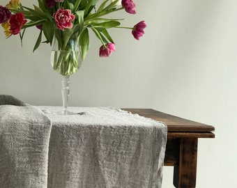 Linen Tablecloth,Rustic Thick large rectangle tablecloth, basket weave linen, square tablecloth, Brocante tablecloth, country, outdoor